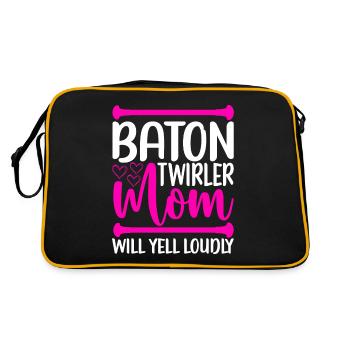 Majorette Gymnastics Majorettes Baton Twirling - Retro Bag - black/gold - Back