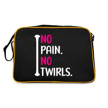 Majorette Gymnastics Majorettes Baton Twirling - Retro Bag - black/gold - Back