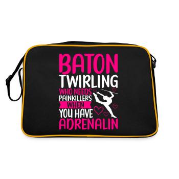 Majorette Gymnastics Majorettes Baton Twirling - Retro Bag - black/gold - Back