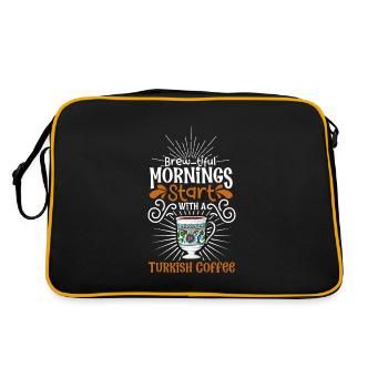 Guten Morgen mit Turkish Coffee - Retro Tasche - Schwarz/Gold - Hinten