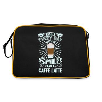Souriez avec le Caffè Latte - Sac Retro - noir/or - Dos