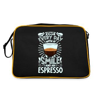 Smile with espresso - Retro Bag - black/gold - Back