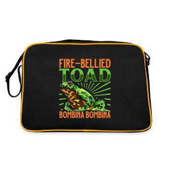 Rotbauchunke - Retro Tasche - Schwarz/Gold - Hinten