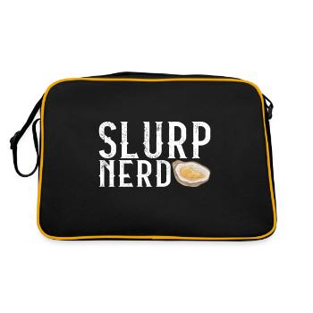 Austern Austernliebhaber - Retro Tasche - Schwarz/Gold - Hinten