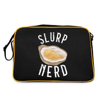 Austern Austernliebhaber - Retro Tasche - Schwarz/Gold - Hinten
