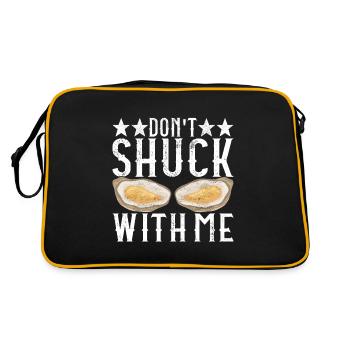 Austern Austernliebhaber - Retro Tasche - Schwarz/Gold - Hinten