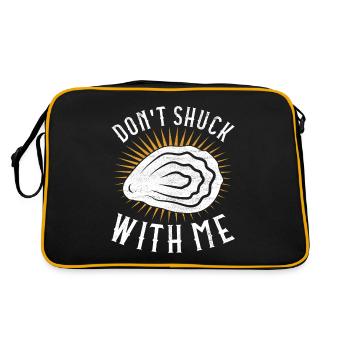 Austern Austernliebhaber - Retro Tasche - Schwarz/Gold - Hinten