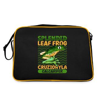 Prachtgreiffrosch - Retro Tasche - Schwarz/Gold - Hinten