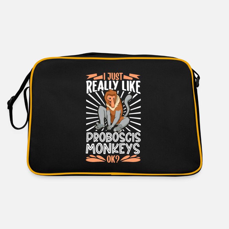 I love proboscis monkeys - proboscis monkey Retro Bag