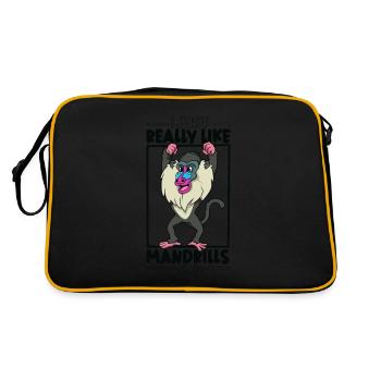 I Love Mandrills - Mandrill - Retro Bag - black/gold - Back