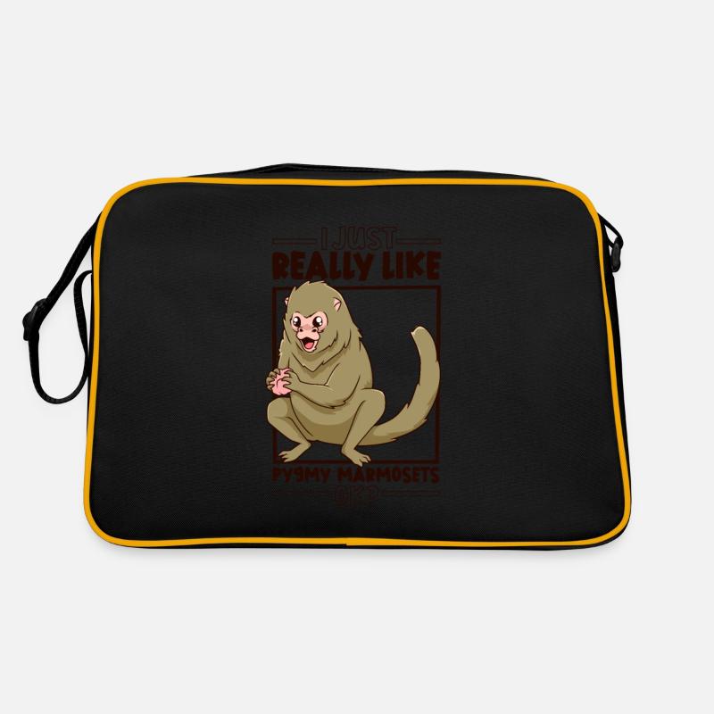 Ich liebe Zwergseidenäffchen - Zwergseidenäffchen Retro Tasche