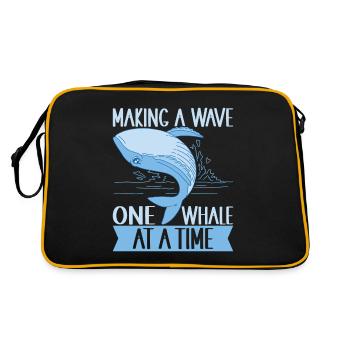Baleines Baleine - Sac Retro - noir/or - Dos