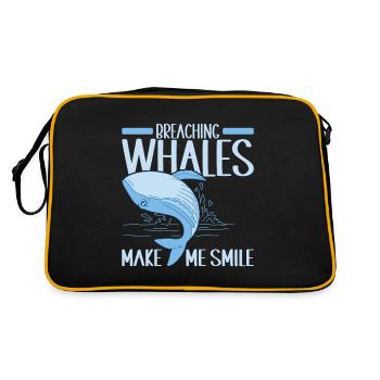 Baleines Baleine - Sac Retro - noir/or - Dos