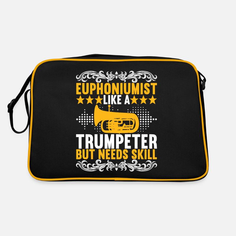 Euphonium Euphoniumspieler - Retro Tasche - Schwarz/Gold