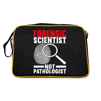 Forensik Forensiker - Retro Tasche - Schwarz/Gold - Hinten