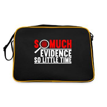 Forensik Forensiker - Retro Tasche - Schwarz/Gold - Hinten