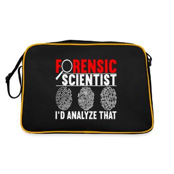 Forensik Forensiker - Retro Tasche - Schwarz/Gold - Hinten