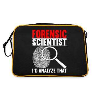 Forensik Forensiker - Retro Tasche - Schwarz/Gold - Hinten