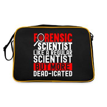 Forensik Forensiker - Retro Tasche - Schwarz/Gold - Hinten