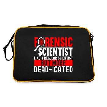 Forensik Forensiker - Retro Tasche - Schwarz/Gold - Hinten