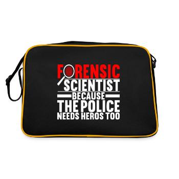 Forensik Forensiker - Retro Tasche - Schwarz/Gold - Hinten