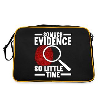 Forensik Forensiker - Retro Tasche - Schwarz/Gold - Hinten
