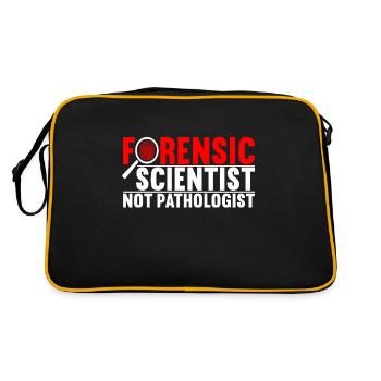 Forensik Forensiker - Retro Tasche - Schwarz/Gold - Hinten