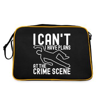 Forensik Forensiker - Retro Tasche - Schwarz/Gold - Hinten