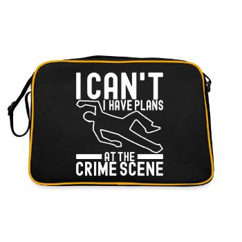 Forensik Forensiker - Retro Tasche - Schwarz/Gold - Hinten