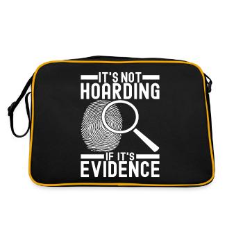Forensik Forensiker - Retro Tasche - Schwarz/Gold - Hinten