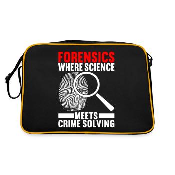 Forensik Forensiker - Retro Tasche - Schwarz/Gold - Hinten