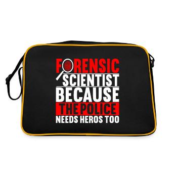 Forensik Forensiker - Retro Tasche - Schwarz/Gold - Hinten