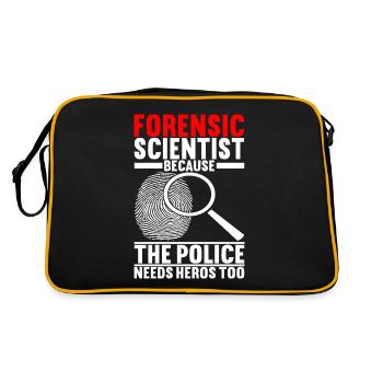 Forensik Forensiker - Retro Tasche - Schwarz/Gold - Hinten