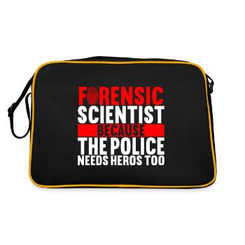 Forensik Forensiker - Retro Tasche - Schwarz/Gold - Hinten
