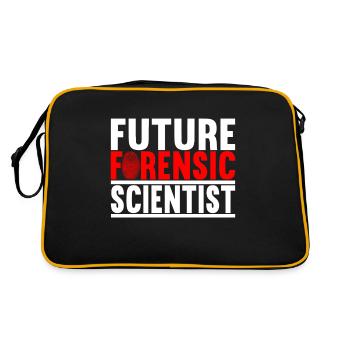 Forensik Forensiker - Retro Tasche - Schwarz/Gold - Hinten
