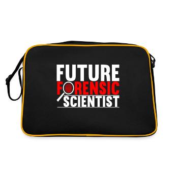 Forensik Forensiker - Retro Tasche - Schwarz/Gold - Hinten