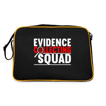 Forensik Forensiker - Retro Tasche - Schwarz/Gold - Hinten