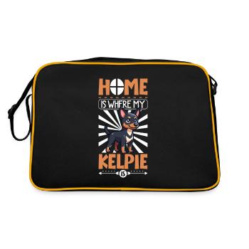 Accueil - Kelpie australien - Sac Retro - noir/or - Dos
