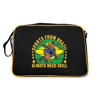 Capoeira Capoeirista - Retro Tasche - Schwarz/Gold - Hinten