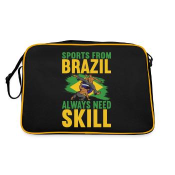 Capoeira Capoeirista - Retro Tasche - Schwarz/Gold - Hinten