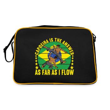 Capoeira Capoeirista - Retro Tasche - Schwarz/Gold - Hinten