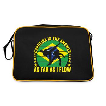 Capoeira Capoeirista - Retro Tasche - Schwarz/Gold - Hinten