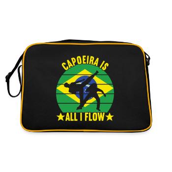 Capoeira Capoeirista - Retro Tasche - Schwarz/Gold - Hinten