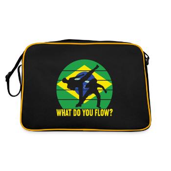 Capoeira Capoeirista - Retro Tasche - Schwarz/Gold - Hinten