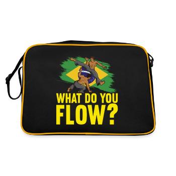 Capoeira Capoeirista - Retro Tasche - Schwarz/Gold - Hinten