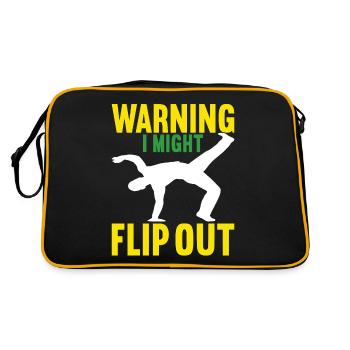 Capoeira Capoeirista - Retro Tasche - Schwarz/Gold - Hinten