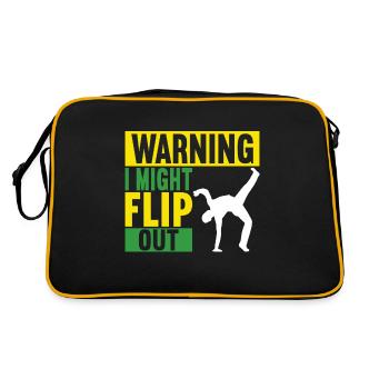 Capoeira Capoeirista - Retro Tasche - Schwarz/Gold - Hinten