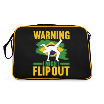 Capoeira Capoeirista - Retro Tasche - Schwarz/Gold - Hinten