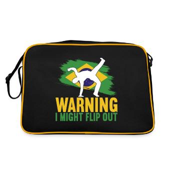 Capoeira Capoeirista - Retro Tasche - Schwarz/Gold - Hinten