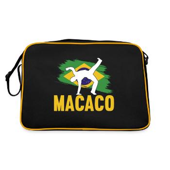 Capoeira Capoeirista - Retro Tasche - Schwarz/Gold - Hinten